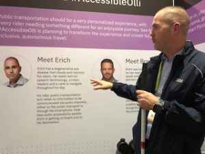Man with visual impairment shares input to accessible olli
