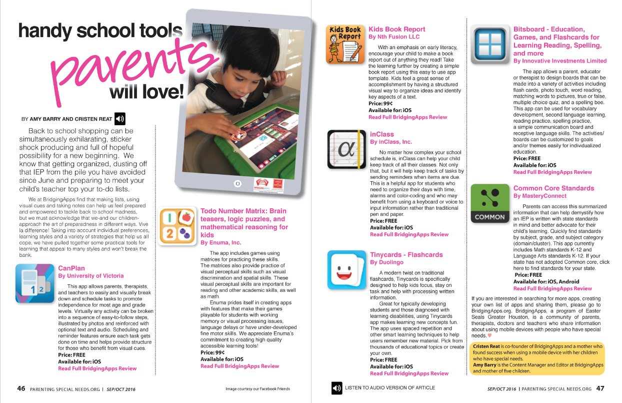 Handy Tools for Special Needs Parents