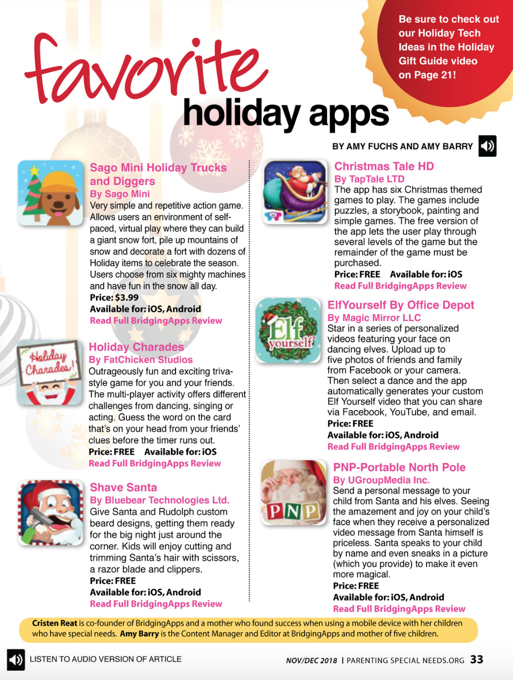 Holiday Apps 2018
