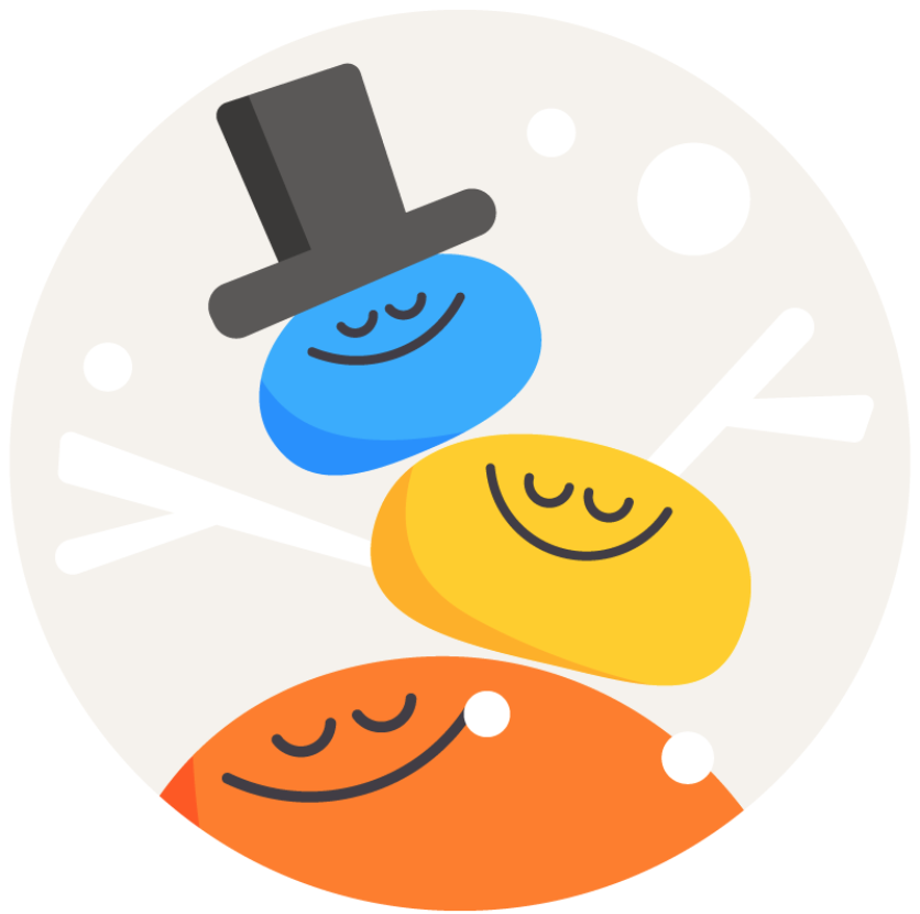 Headspace App Snowman Graphic