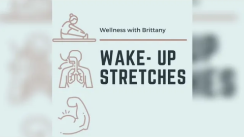 Wake up Stretches Text Graphic