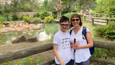 Smiling Young Man and his mom