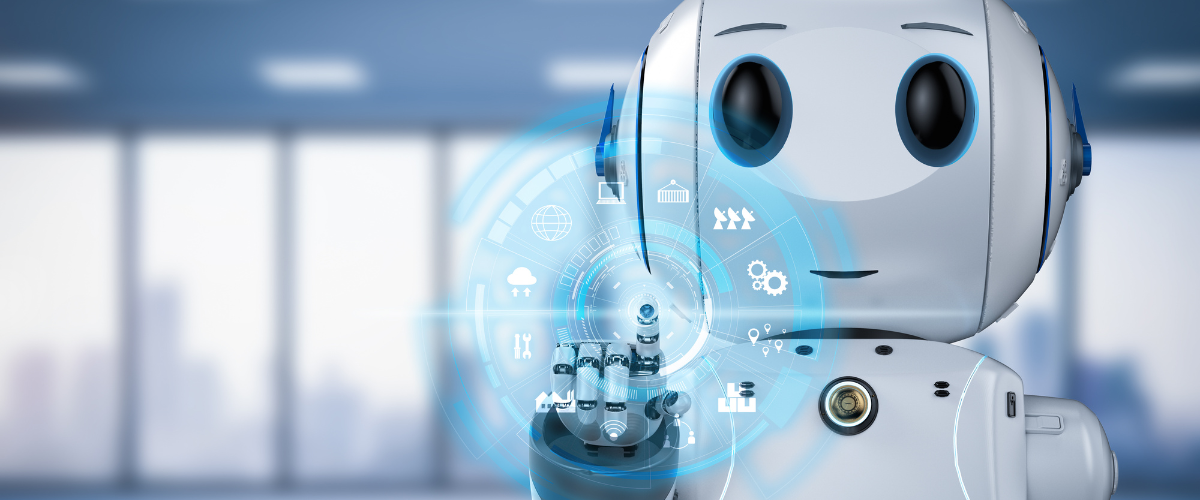 robot touching virtual screen