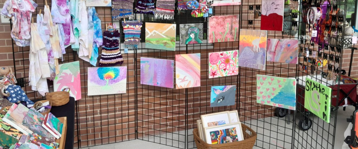 image of original art displayed at craft fair