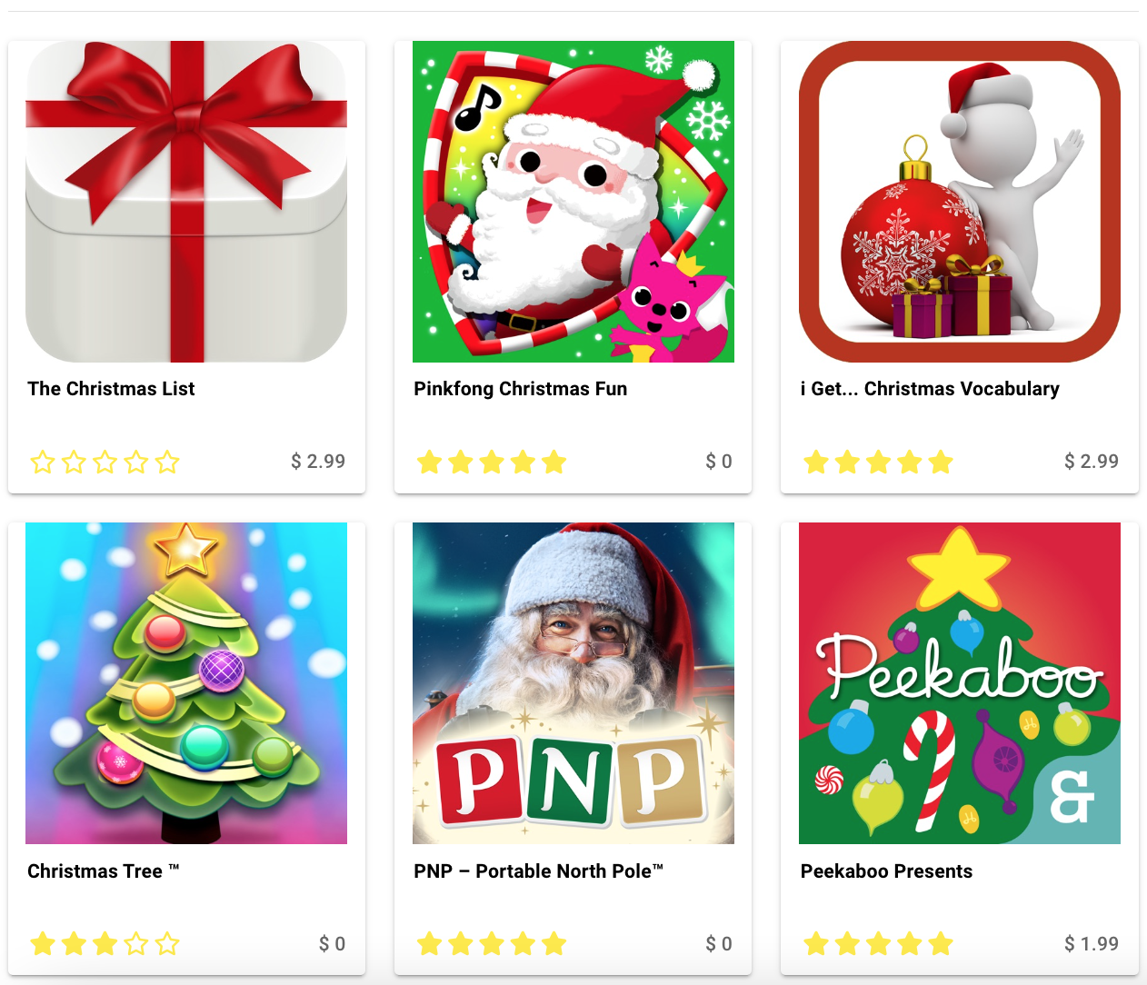 graphic of Christmas app icons