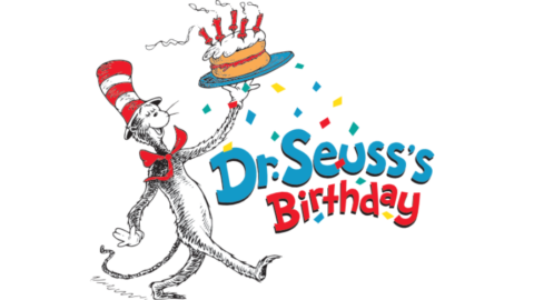 Dr. Seuss's birthday graphic