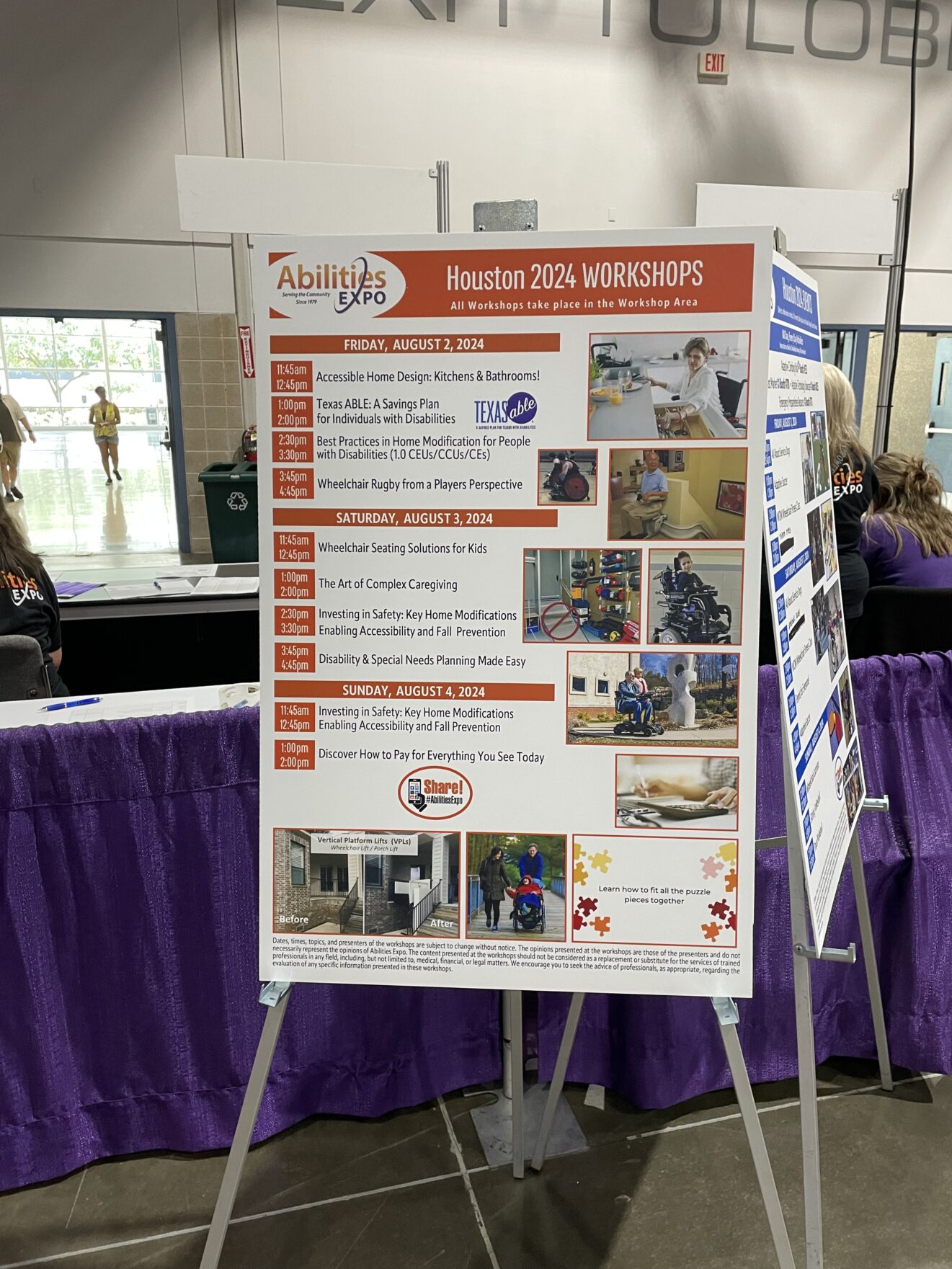 Official schedule of Expo workshops.