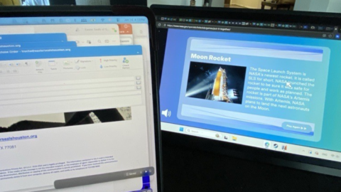 “Cloned screens” setup in Tara’s home.